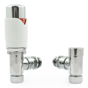M-TRV-071-AG-W-ALT00 - Ramone Modern TRV Angled White Thermostatic Radiator Valves