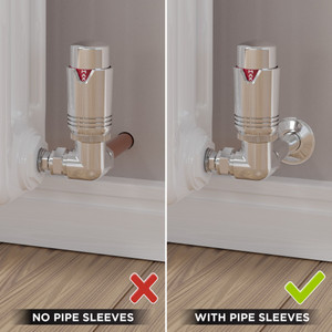 M-TRV-076-CR-CC-SLEEVE-COMP - Exeter Modern TRV Corner All-Anthracite Thermostatic Radiator Valve With Sleeves