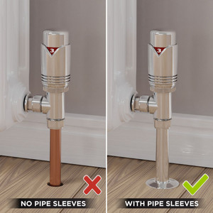 M-TRV-071-AG-C-SLEEVE-COMP - Ramone Modern TRV Angled Chrome Thermostatic Radiator Valves