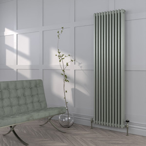 HR2-1800-FARROW-BALL-HERITAGE-PAINT-FINISH-025-PIGEON-EGG-SHELL-GLOSS-LS00 - Heritage Colour 2 Column Vertical Radiator H1800mm X W300mm