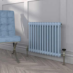 HR2-500-FARROW-BALL-HERITAGE-PAINT-FINISH-089-LULWORTH-BLUE-DURABLE-MATT-LS00 - Heritage Colour 2 Column Radiator H500mm x W484mm