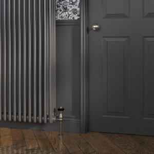 HR3-1800-ESG-FB-057-OFF-BLACK-LS01 - Heritage Colour 3 Column Vertical Radiator H1800mm X W300mm