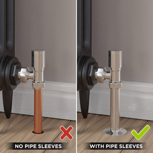 M-MAN-009-AG-C-SLEEVE-COMP - Aaron Modern Manual Angled Chrome Radiator Valves with Sleeves