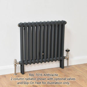 NF2-A-H-LS01 - Infinity Anthracite 2 Column Radiator 3 Sections H300mm X W162mm