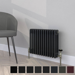 Classic Black 3 Column Radiator H400mm x W1404mm
