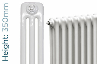 Infinity White 3 Column Radiator 3 Sections H350mm X W162mm