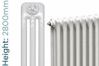 Infinity White 3 Column Radiator 3 Sections H2800mm X W162mm