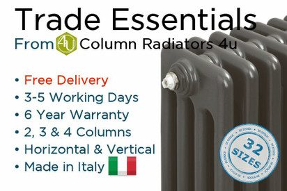 Trade Essentials Anthracite Column Radiators...