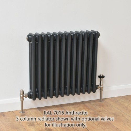 NF3-A-H-LS00 - Infinity Anthracite 3 Column Radiator 11 Sections H600mm X W530mm