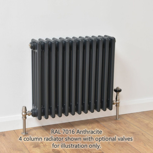 NF4-A-H-LS00 - Infinity Anthracite 4 Column Radiator 8 Sections H400mm X W392mm