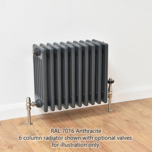 NF6-A-H-LS00 - Infinity Anthracite 6 Column Radiator 11 Sections H550mm X W530mm