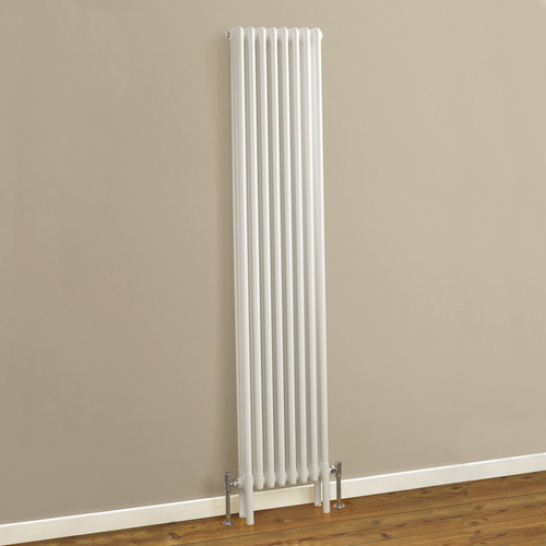 TE3-1800-W-Z - Trade Essentials White 3 Column Vertical Radiator H1800 x W392