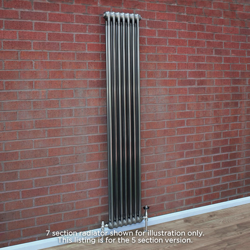 TE2-1800-249-R-LS00 - Trade Essentials Raw 2 Column Vertical Radiator 1802mm x 249mm