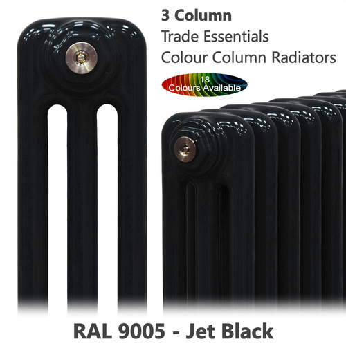 TE3-C - Trade Essentials Colour 3 Column Radiator 25 Sections H600 x W1180