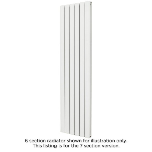 ELA-DO-1800-7-W-ALT00 - Eliptico Aluminium Designer White Vertical Radiator H1800mm X W555mm