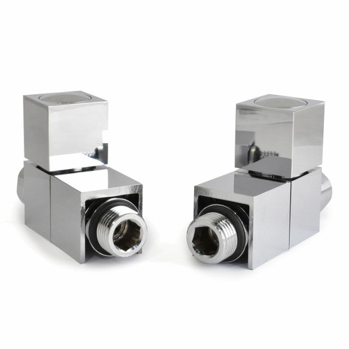 Cubell Modern Manual Straight Chrome Radiator Valves