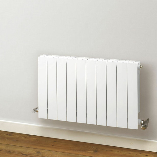 NFA-TD-557-W - Infinity Aluminium Designer White Horizontal Radiator H557mm X W580mm