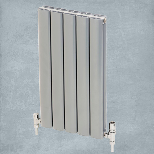 AP-MAGC6HWHAL-LS00 - Apollo Magenta Curve Aluminium Designer White Aluminium Double Horizontal Radiator H600mm X W795mm