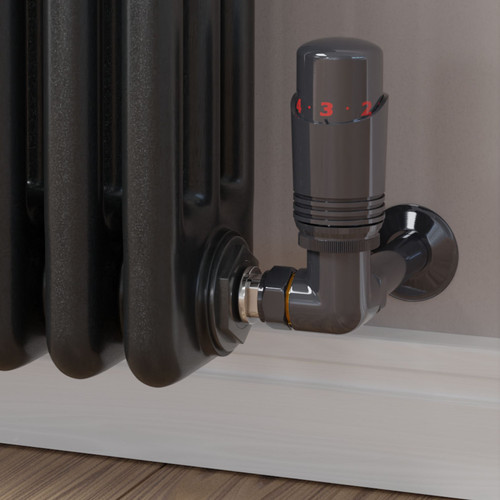 M-TRV-052-CR-A-CU00 - Duran Modern TRV Corner Anthracite Thermostatic Radiator Valves