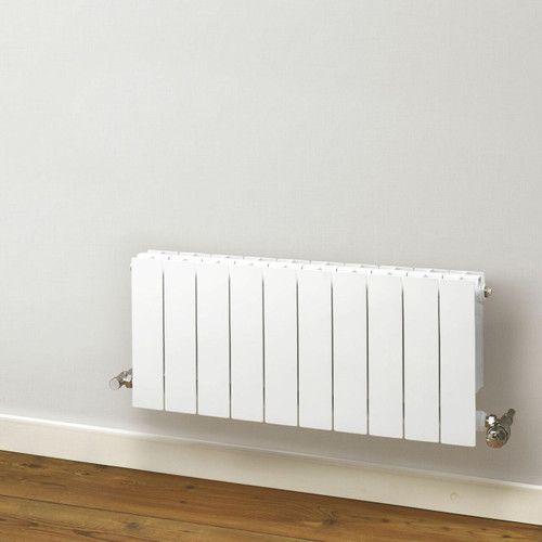 NFA-TD-407-W - Infinity Aluminium Designer White Horizontal Radiator H407mm X W1940mm