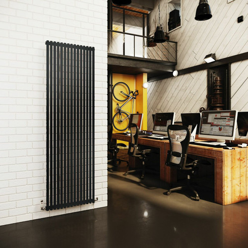 DQ-VUL-V-S-G-LS00 - DQ Vulcano Vertical Single Radiator H571mm X W800mm Dark Grey