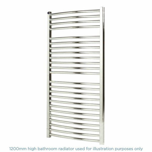 AP-ACC5W1500 - Apollo Napoli Curved Chrome Towel Radiator H1500mm X W500mm