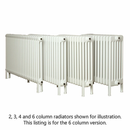 AP-WF6-ALT00 - Apollo Roma Fixed Foot 6 Column Horizontal Radiator H700mm x W1170mm