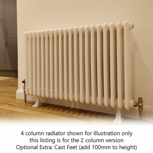 AP-2-LS00 - Apollo Roma 2 Column Horizontal Radiator H750mm x W398mm