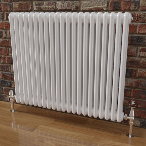 TS2-600X990-W-LS00 - Cara White 2 Column Radiator H600 x W990