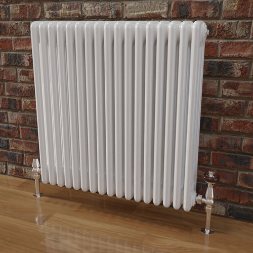 TS3-600X806-W-LS00 - Cara White 3 Column Radiator H600 x W806
