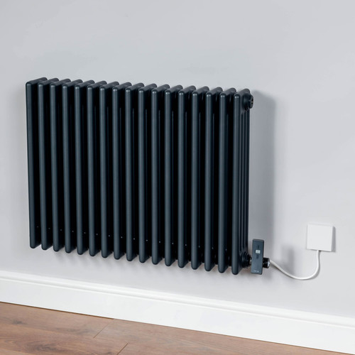 DQ-MD4E-600-A-LS00 - DQ Modus Electric 4 Column Horizontal Radiator H600mm x W692mm Anthracite