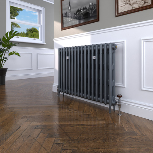 CI-GV2760-16-MET-NAT-CAST-LS00 - Gasta Victorian 2 Column Cast Iron Radiator H760mm x W1024mm
