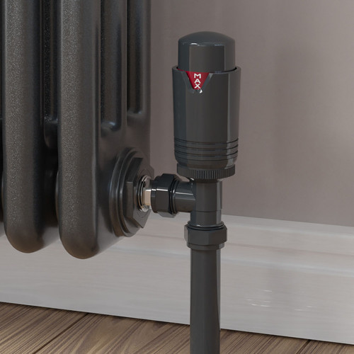 M-TRV-074-AG-AA-CU00 - Exeter Modern TRV Angled All-Anthracite Thermostatic Radiator Valve