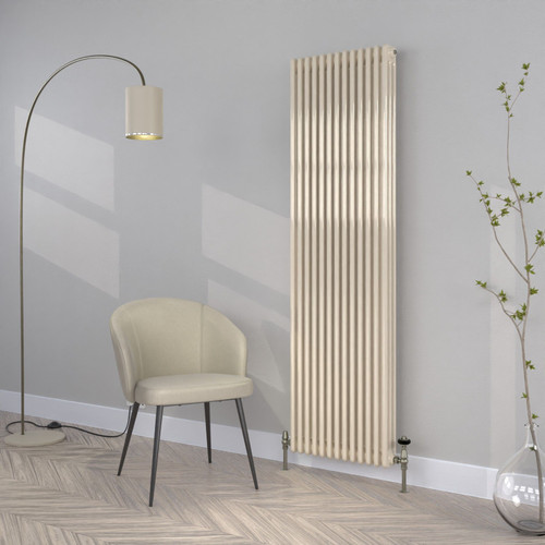 CT3-C-1800-OYSTER-WHITE-LS00 - Classic Cream 3 Column Vertical Radiator H1800mm x W668mm