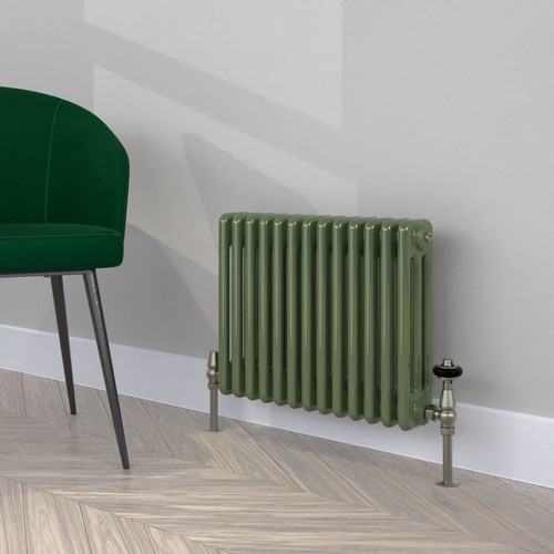 CT3-C-400-RESEDA-GREEN-LS00 - Classic Green 3 Column Radiator H400mm x W1220mm