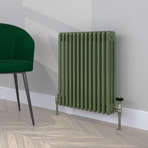 CT3-C-600-RESEDA-GREEN-LS00 - Classic Green 3 Column Radiator H600mm x W990mm