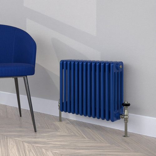 CT4-C-400-ULTRAMARINE-BLUE-LS00 - Classic Navy 4 Column Radiator H400mm x W990mm