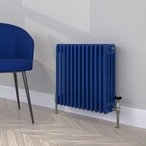 CT4-C-500-ULTRAMARINE-BLUE-LS00 - Classic Navy 4 Column Radiator H500mm x W1404mm