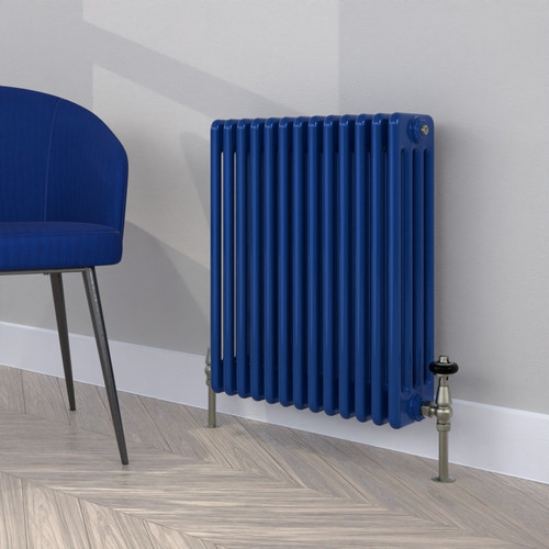 CT4-C-600-ULTRAMARINE-BLUE-LS00 - Classic Navy 4 Column Radiator H600mm x W806mm
