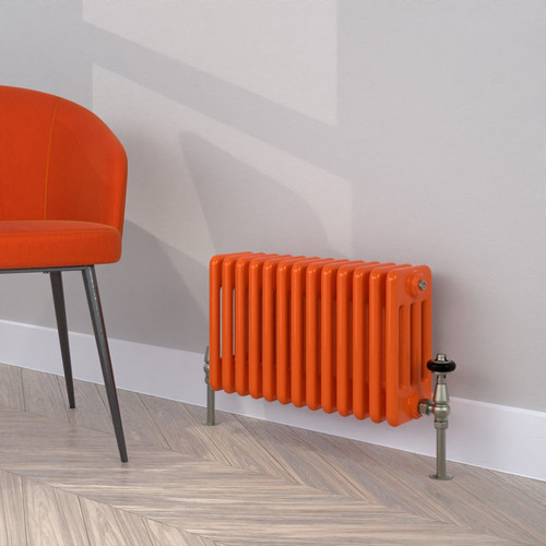 CT4-C-300-PURE-ORANGE-LS00 - Classic Orange 4 Column Radiator H300mm x W990mm