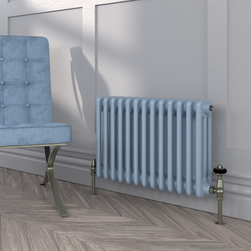 HR3-400-FARROW-BALL-HERITAGE-PAINT-FINISH-089-LULWORTH-BLUE-DURABLE-MATT-LS00 - Heritage Colour 3 Column Radiator H400 x 1404mm