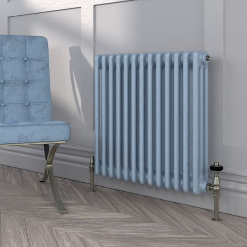 HR3-600-FARROW-BALL-HERITAGE-PAINT-FINISH-089-LULWORTH-BLUE-DURABLE-MATT-LS00 - Heritage Colour 3 Column Radiator H600mm X W1220mm