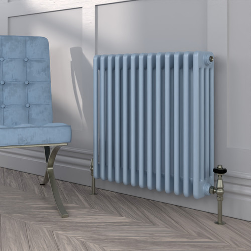 HR4-600-FARROW-BALL-HERITAGE-PAINT-FINISH-089-LULWORTH-BLUE-DURABLE-MATT-LS00 - Heritage Colour 4 Column Radiator H600mm X W806mm