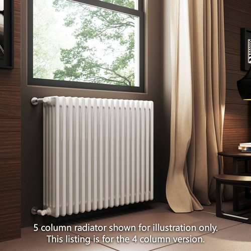 NF4-W-H-LS00 - Infinity White 4 Column Radiator 18 Sections H350mm X W852mm
