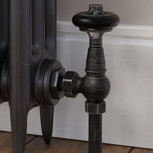 T-TRV-031-AG-PEW-CU00 - Ascott Traditional TRV Angled Pewter Radiator Valves T-TRV-031-AG-PEW-CU00 - Ascott Traditional TRV Angled Pewter Radiator Valves