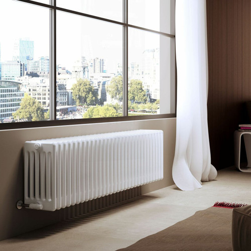 NF6-W-H-LS00 - Infinity White 6 Column Radiator 9 Sections H400mm X W438mm