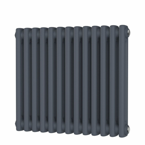 DR-A-COL-2-50592-ALT00 - Cheltenham Anthracite 2 Column Horizontal Radiator H500mm x W592mm