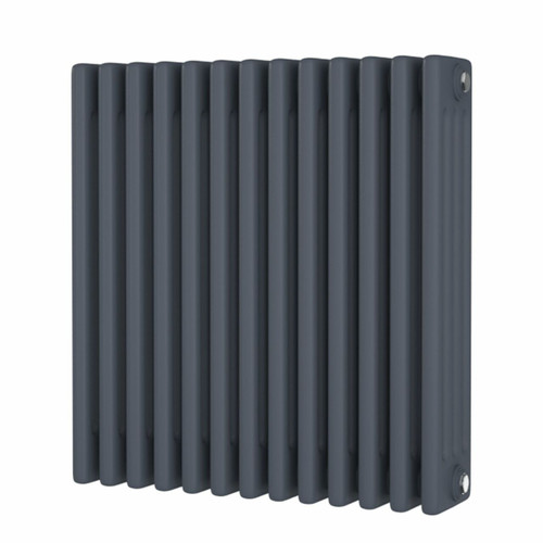 DR-A-COL-4-60592-ALT00 - Cheltenham Anthracite 4 Column Horizontal Radiator H600mm x W592mm