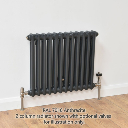 NF2-A-H-LS00 - Infinity Anthracite 2 Column Radiator 8 Sections H400mm X W392mm