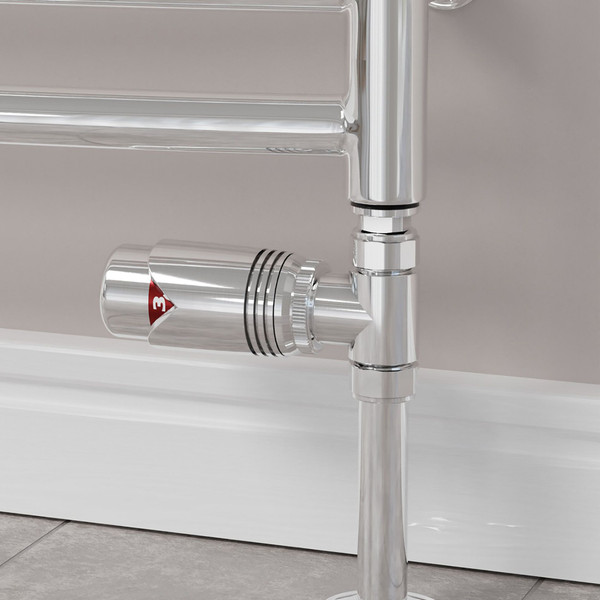 M-TRV-002-ST-C-CU01 - Ramone Modern TRV Straight Chrome Thermostatic Radiator Valves With Sleeves